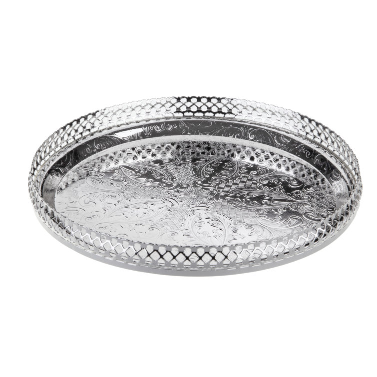 Corbell Silver Company Queen Anne Silver Plated Tray & Reviews Wayfair